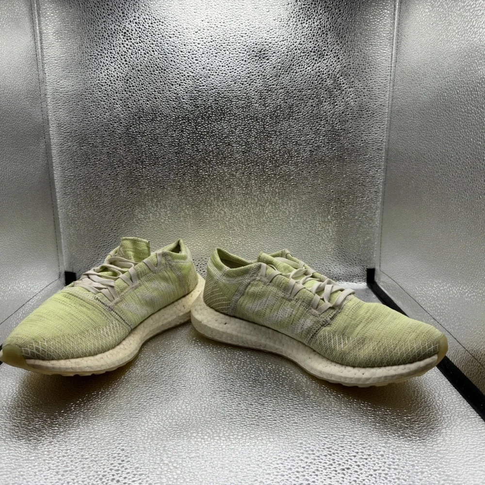 Size 11 Adidas Pureboost Go Running Shoes Mens Lime Green Excellent D97423